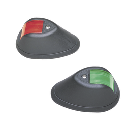 [0254-B00-DP1] Set de Luces de Navegación Verticales Rojo / Verde con Carcasa en Color Negro para Embarcaciones a Motor de Menos de 20 Metros | 0254-B00-DP1