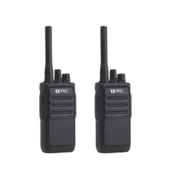 [TX-320DUO] Par Radios Portátiles Analógicos UHF 400-470 MHz / 2W / 16 Canales / Preconfigurados / Listos para Usar | TX-320DUO