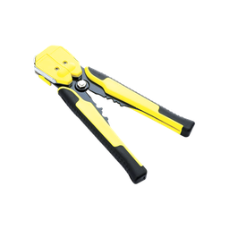 [JX-1301] Pinza multifuncional Pelacables, con terminal de pestaña, prensado automático de color amarillo. | JX-1301