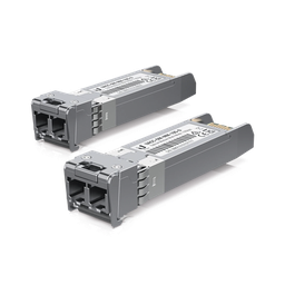 [UACC-OM-MM-10G-D-2] UFiber Módulo SFP+ 10G, transceptor MiniGibic MultiModo 10 Gbps, distancia 300m, conectores LC, paquete de 2 piezas | UACC-OM-MM-10G-D-2