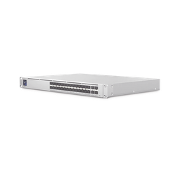 [USW-PRO-AGGREGATION] UniFi Switch PRO Aggregation Capa 3 para fibra óptica con 28 puertos SFP+ (10G) y 4 puertos SFP28 (25G), pantalla informativa | USW-PRO-AGGREGATION