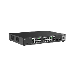 [RG-ES220GS-P] Switch L2 Administrable PoE con 16 puertos Gigabit PoE 802.3af/at + 2 SFP para fibra 1Gb, gestión gratuita desde la nube, 240w | RG-ES220GS-P