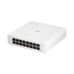 [USW-LITE-16-POE] Switch UniFi Lite Administrable PoE de 16 Puertos 10/100/1000 Mbps (8 puertos 802.3af/at), 45 W | USW-LITE-16-POE