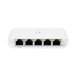 [USW-FLEX-MINI] Switch UniFi Administrable Compacto de 5 Puertos 10/100/1000 Mbps, soporta entrada de PoE 802.3af/at | USW-FLEX-MINI