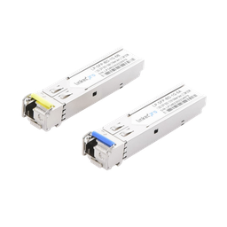 [LP-SFP-BD-1G-5] Transceptores Ópticos Bidireccionales SFP (Mini-Gbic) / Monomodo 1310 & 1550 nm / 1.25 Gbps / 1000BASE-BX / Conector LC/UPC Simplex / DDM / Hasta 5 km / 2 Piezas | LP-SFP-BD-1G-5