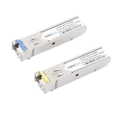 [LP-SFP-BD-1G-40] Transceptores Ópticos Bidireccionales SFP (Mini-Gbic) / Monomodo 1310 & 1550 nm / 1.25 Gbps / 1000BASE-BX / Conector LC/UPC Simplex / DDM / Hasta 40 km / 2 Piezas | LP-SFP-BD-1G-40
