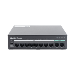 [RG-ES110FG-P] Switch PoE+ no Administrable, hasta 110 Watts, 8 puertos PoE+ 10/100 y 2 Uplinks Gigabit 1G | RG-ES110FG-P