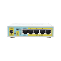 [RB750UPR2] (hEX PoE LITE) RouterBoard, 5 Puertos Fast Ethernet, 4 con PoE Pasivo, 1 Puerto USB | RB750UPR2