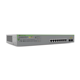 [AT-GS950/10PS-V2-10] Switch PoE+ Gigabit WebSmart de 10 puertos 10/100/1000 Mbps (2 x Combo) + 2 puertos gigabit SFP (Combo), 75 W | AT-GS950/10PS-V2-10