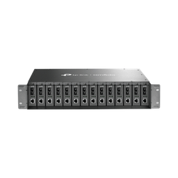 [TL-MC1400] Chasis para Montaje en Rack de 14 bahías / Soporta Convertidores de Fibra Óptica TP-Link /  Compatibles (MC111CS, MC112CS, MC220L, MC110CS, MC100CM, MC210CS, MC200CM) / Plug and Play | TL-MC1400