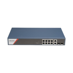 [DS-3E1512HP-SI-8P2T2F] Switch Gigabit PoE+ / Administrable / 8 Puertos 1000 Mbps PoE+(4 Puertos PoE++ 90 W) / 2 Puertos 1000 Mbps de Uplink / 2 Puertos SFP / Configuración Nube Hik-PartnerPro / Modo Extendido hasta 300 Metros / 130 W | DS-3E1512HP-SI-8P2T2F