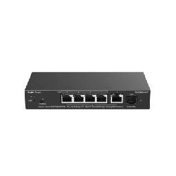 [RG-ES206MG-P] Switch Administrable Capa2 PoE+ con 5 puertos Multi-Gigabit 2.5Gb, hasta 70w PoE | RG-ES206MG-P