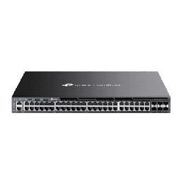[SG6654XHP] Switch Omada L3 SDN Administrable / 48 puertos Gigabit y 6 puertos SFP+ / Presupuesto PoE 1440 W / Funciones RIP, VRRP, Servidor DHCP / Administración centralizada OMADA / Fuente Redundante | SG6654XHP