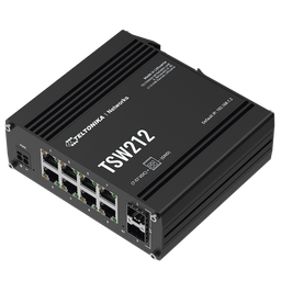 [TSW212] Switch Industrial Administrable L2, 8 puertos GE + 2 SFP, Soporta Profinet | TSW212