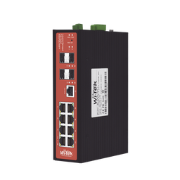 [WIPMS312GFIV2] Switch Industrial administrable PoE, puerto 1-2 PoE 24/48. puertos 3-8 puertos 802.3 af/at/bt, hasta 60 W | WIPMS312GFIV2