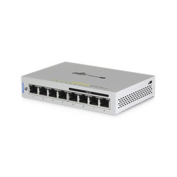 [US-8-60W] Switch UniFi Administrable capa 2 de 8 puertos Gigabit (4 Puertos Gigabit PoE 802.3af y 4 puertos Gigabit ethernet) 60W | US-8-60W