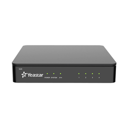 [S-20] Conmutador IP SIP Yeastar para PYMES / 20 extensiones/ 10 llamadas simultaneas/ 2 puertos FXO (Tarjeta Incluida). | S-20