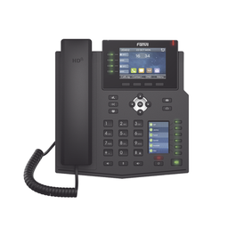 [X5U] Teléfono IP Empresarial con Estándares Europeos, 16 líneas SIP con pantalla LCD a color 3.5", 30 teclas DSS/BLF, puertos Gigabit, IPv6, Opus y conferencia de 3 vías, PoE/DC | X5U