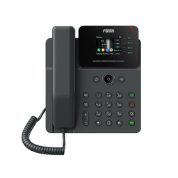 [V61G] Teléfono IP Empresarial, 4 líneas SIP, pantalla a color 2.4", PoE, puertos Gigabit, conferencia local de 6 vías. | V61G