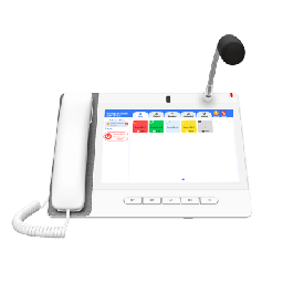 [A320IW] Teléfono IP Color Blanco Android 9.0 Empresarial para voceo 20 líneas SIP, pantalla táctil, Wi-Fi y Bluetooth, PoE, Voceo/ Musica por Multicast, puertos Gigabit, Sofware de Enfermeria | A320IW