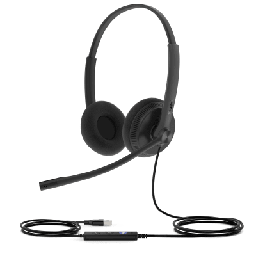 [UH34-LITE-DUAL-TEAMS-USB-C/A] Diadema USB Yealink UH34 Lite Dual con Almohadillas de Esponja y Certificación Microsoft Teams | UH34-LITE-DUAL-TEAMS-USB-C/A