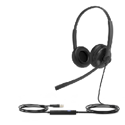 [UH34-DUAL-TEAMS] Diadema USB Alámbrica Yealink UH34 Dual Teams C/ Almohadillas de Cuero Compatible con Teléfonos IP Yealink y Computadoras | UH34-DUAL-TEAMS