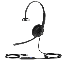 [UH34-LITE-MONO-TEAMS-USB-C/A] Diadema Alámbrica UH34 Lite Mono Teams de Yealink USB-C/A con Almohadillas de Espuma | UH34-LITE-MONO-TEAMS-USB-C/A