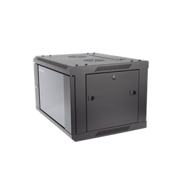 [DS-XS6406-S/B] Gabinete para Montaje en Pared - Piso / Puerta de Cristal Templado / Cuerpo Fijo / 6 Unidades de Rack / 19" / Fabricado en Acero | DS-XS6406-S/B