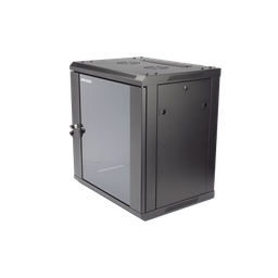 [DS-XS6412-S/B] Gabinete para Montaje en Pared - Piso / Puerta de Cristal Templado / Cuerpo Fijo / 12 Unidades de Rack / 19" / Fabricado en Acero | DS-XS6412-S/B