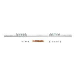[RGRB19U] Barra de Conexión a Tierra, Para Rack de 19", Con 20 Orificios Para Conexión Rápida de Equipos, Incluye 20 Tornillos # 12-24 x 1/2" Instalados | RGRB19U