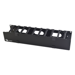 [HCM-4-2U] Organizador de Cable Horizontal RouteIT, Sencillo, Para Rack de 19in, 4in de profundidad, 2UR | HCM-4-2U