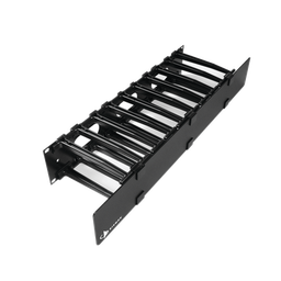 [HCM-6-2U] Organizador de Cable Horizontal RouteIT, Sencillo, Para Rack de 19in, 6in de profundidad, 2UR | HCM-6-2U
