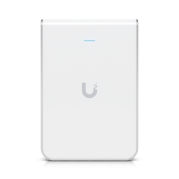 [U6-IW] Access Point UniFi U6 In Wall/Montaje p/pared, WIFI 6 2.4 Y 5 Ghz, hasta 5.3 Gbps, 1 pto PoE In, 4 ptos secundarios (1 PoE Out) | U6-IW