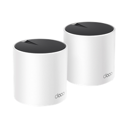 [DECOX55-2PACK] Kit 2 Routers Inalámbricos MESH Interior para Hogar / Doble Banda Wi-Fi 6 AX3000 Mbps / 3 Puerto Gigabit WAN/LAN / 2 Antenas Internas / Administración Mediante la App Deco (iOS, Android) / Protección HomeShield | DECOX55-2PACK