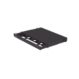 [FRE1UBL] Panel de Distribución de Fibra Óptica, Acepta 4 Placas FAP o FMP, Bandeja Deslizable, Hasta 96 Fibras, Color Negro, 1UR | FRE1UBL