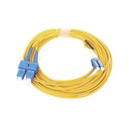 [LP-FO-D-LCU-SCU-05] Jumper de Fibra Óptica Monomodo 9/125 LC/UPC-SC/UPC, PVC, 2.0 mm, Dúplex, Amarillo, 5 Metros (16.40 Pies) | LP-FO-D-LCU-SCU-05