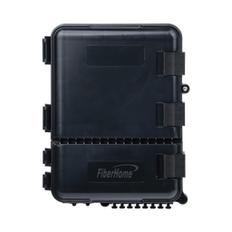 [FDP-440A] Caja de Distribución de Fibra Óptica para 24 Empalmes, con 8 Acopladores SC/APC Simplex, Exterior IP55, Color Negro | FDP-440A