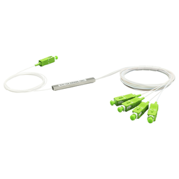 [LP-PLC-1X4APC] Splitter (Divisor Óptico) tipo PLC, de 1x4, conectores SC/APC | LP-PLC-1X4APC
