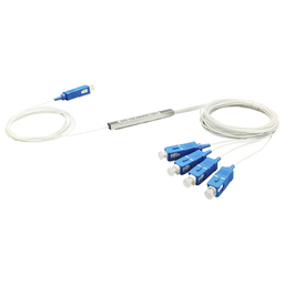 [TM-PLC-1X4UPC] Splitter (Divisor Óptico) tipo PLC, de 1x4, conectores SC/UPC | TM-PLC-1X4UPC