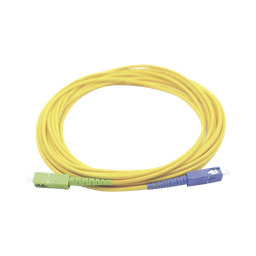 [LP-FO-SCU-SCA-03] Jumper de Fibra Óptica Monomodo SC/UPC-SC/APC Simplex, Color Amarillo 3 Metros (9.84 Pies) | LP-FO-SCU-SCA-03
