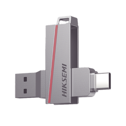 [HS-USB-E307C/128G] Memoria USB Dual de 128 GB / USB-C y USB-A / Transferencia de Alta Velocidad / Metálica / Compatible con Dispositivos Móviles, Windows, Mac y Linux | HS-USB-E307C/128G