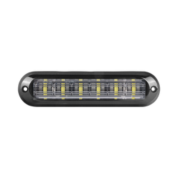 [XLT1835RB] Luz Auxiliar Ultra Brillante  IP67 de 6 LEDs, Color Rojo/Azul, con mica transparente y bisel negro | XLT1835RB