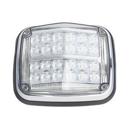 [XT1895RW] Luz de advertencia de 8 X 6", Color Rojo / Claro, SAE,  IP67, Ideal para Ambulancias | XT1895RW